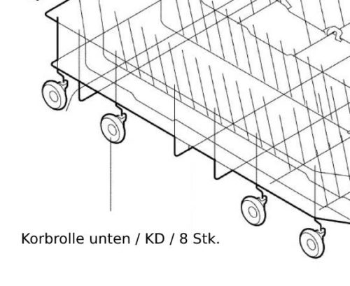 V-Zug Korbrolle unten Set (8 Stück kpl.) W77348