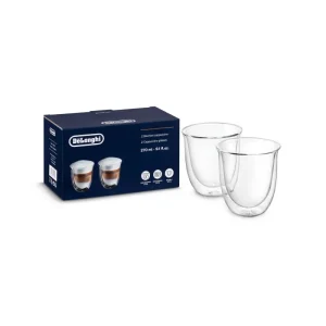 Delonghi Doppelwandige Cappuccinogläser 270ml 2er-Set